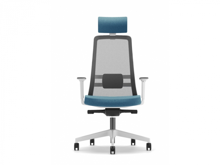 Scaun Ergonomic Nemos Alb Mesh Birou Directorial [2]