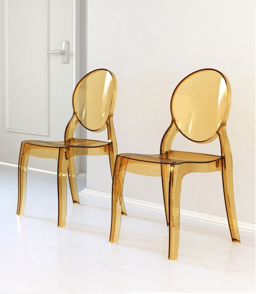 Scaun Policarbonat Elizabeth de dormitor, living, birou, horeca [2]