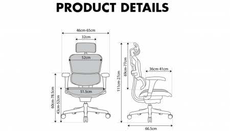 Scaun Ergonimic ErgoHuman 2 Basic BS Black Birou Directorial [14]