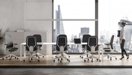 Scaun Ergonomic Mesh Hera Alb Birou Directorial [9]