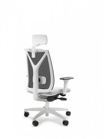 Scaune Ergonomice - Scaun Ergonimic Mesh Cronos Alb Birou Directorial