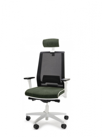 Scaune Ergonomice - Scaun Ergonimic Mesh Notus Alb Birou Directorial