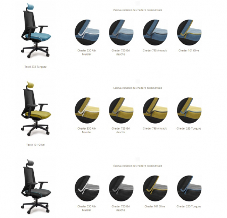 Scaun Ergonimic Mesh Notus Negru Birou Directorial [13]