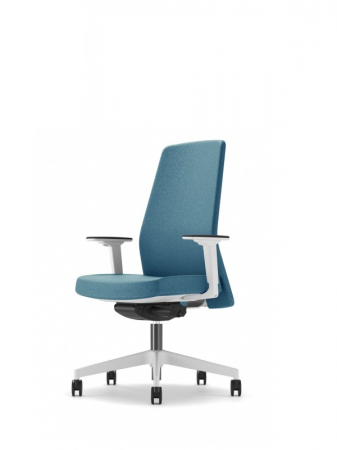 Scaune Ergonomice - Scaun Ergonomic Nemos Alb Tapitat Birou Directorial