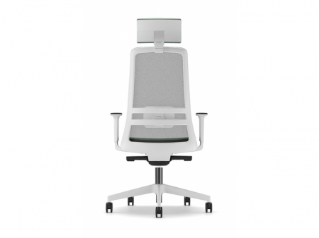 Scaun Ergonomic Nemos Alb Mesh Birou Directorial [6]