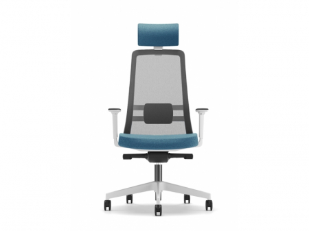 Scaun Ergonomic Nemos Alb Mesh Birou Directorial [1]