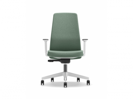 Scaun Ergonomic Nemos Alb Tapitat Birou Directorial [4]