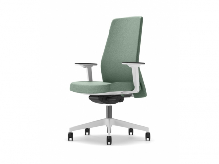 Scaun Ergonomic Nemos Alb Tapitat Birou Directorial [1]