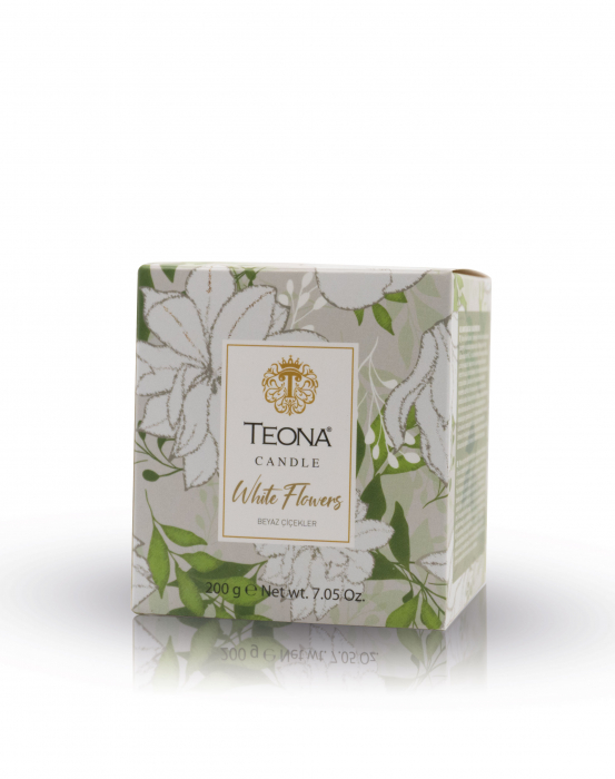 White Flower Candle [3]