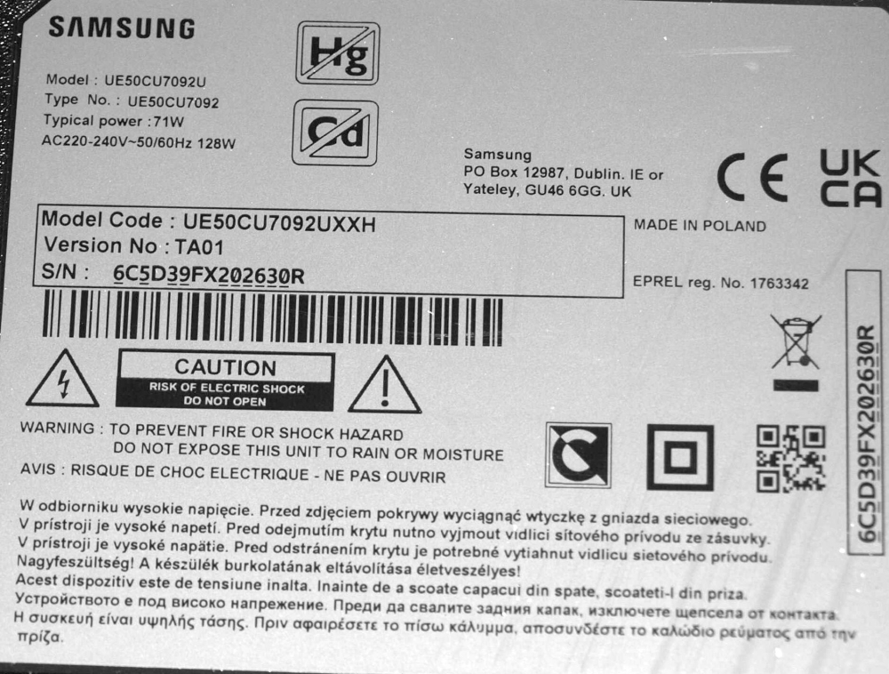 BN9650159E = CU7000_JDM REV 1.1 + BN59-1370A  WCT730M  MB 1125 - pozitia GG27 GG129 [3]