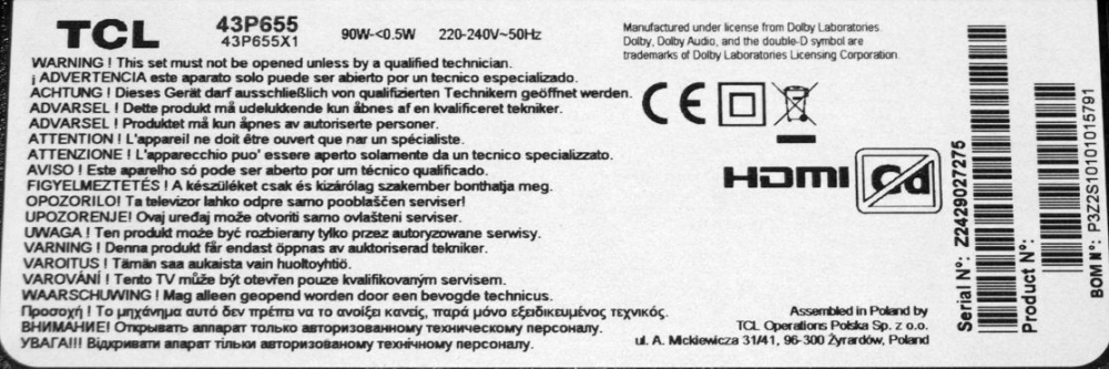PW.A100W2.772 43" - pozitia GG38 GG166 [5]