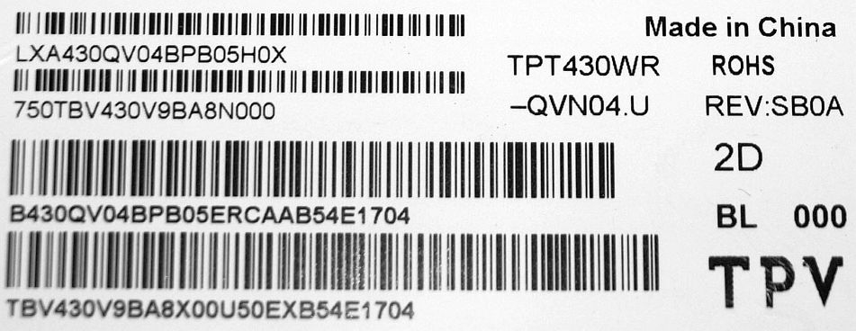 WDX DCBDI-A260H_02 T430QVN04.1 B0 - pozitia YY104 [5]
