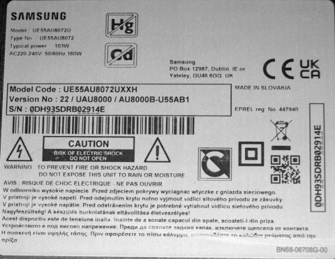 55AU8K BN96-52595A REV00 ES55SV8FPKWA48 / L1_AU8-9K_E5 DFM_S40(1)_R1.2 V1B_100 LM41-01042B-C - pozitia PX12 VK202 [3]