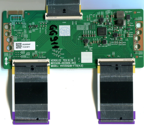 Seturi Benzi LED - HV550QUB-F70(4.0) N012406-002909-002 VER00.02 7E8.10.29 - pozitia GG909 GG911