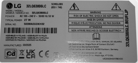 LGP32D-17F1 = EAX69091402 (1.0) EAY64548908 - pozitia GG539 [3]