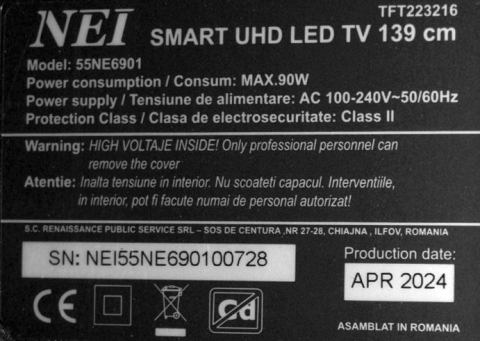 NEMUS N4TB550UHDF12_B0-T HV550QUB-F12 HV550QUB-F84 H84 H10 - pozitia GG328 [1]