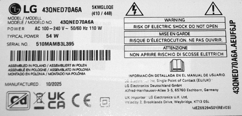 TPD.RT2875T.PC731 (T) EBT30266313 EBT68031031 + EAD66038318 + EAD66038320 - pozitia YY106 [4]