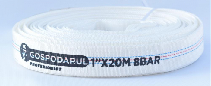 Furtun pompieri - PVC panzat - 1'' - ø 25mm - 8 Bar - tip D - 20m [1]