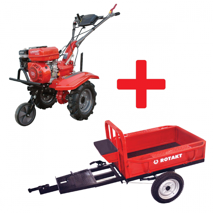 Motocultor ROTAKT RO100RS + Remorca ROTAKT REM400-1 [1]