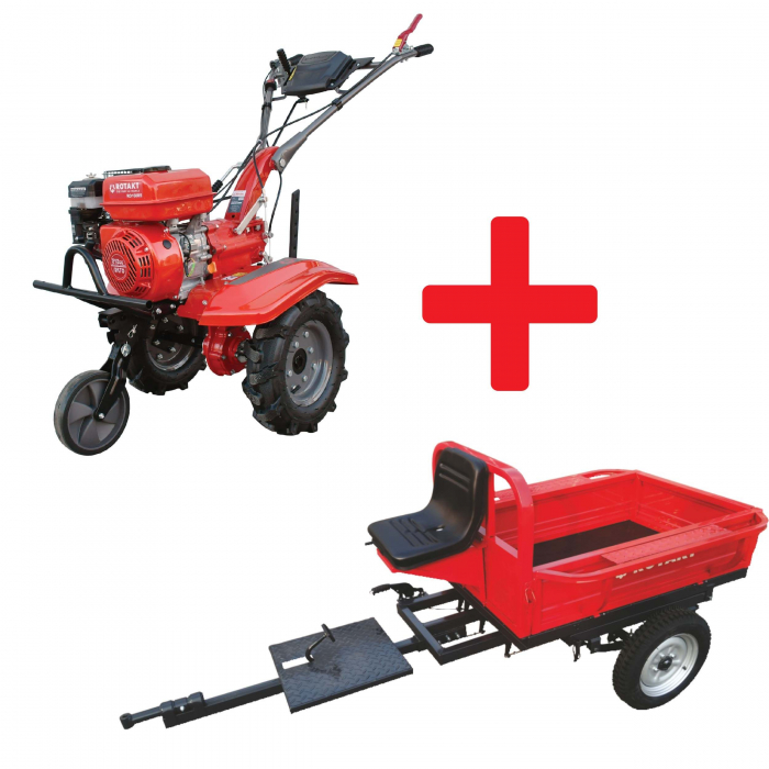 Motocultor ROTAKT RO100RS + Remorca ROTAKT REM400 [1]