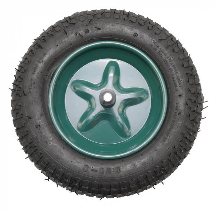 Roata roaba - TT - ax subtire 14mm - mixt - 3.50-8 4PR [1]