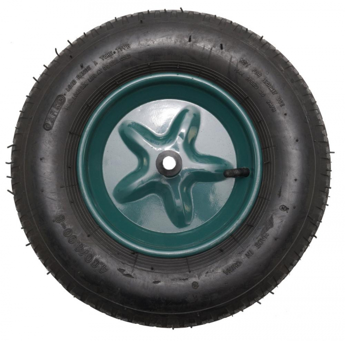 Roata roaba - TT - ax subtire 14mm - mixt - 4.00-8 4PR [1]