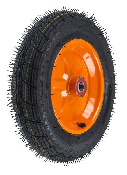 Roata roaba - TT - rulment - mixt - janta stea portocalie - 3.50-8 8PR [1]