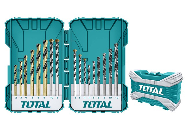 TOTAL - Set burghie pentru metal/beton/lemn 16 buc [1]