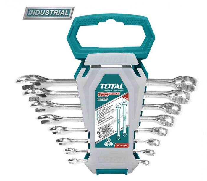 TOTAL - Set de 8 chei combinate - 6-19mm (INDUSTRIAL) [1]
