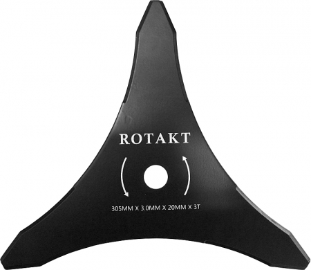 Accesorii si consumabile - Cutit cosire pentru motocoasa, 3 taisuri, 305 x 20 x 3 mm, Rotakt