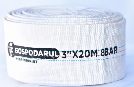 Ferma si Gradina - Furtun pompieri - PVC panzat - 3'' - ø 75mm - 8 Bar - tip B - 20m