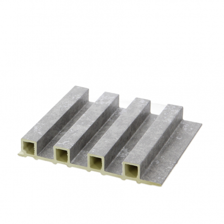 Panou riflaj decorativ WPC gri ciment L 290 x l 168 x 24 mm [1]