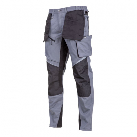 Echipamente de protectie - PANTALON LUCRU SLIM-FIT ELASTIC / GRI - L/H-176