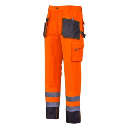 Echipamente de protectie - PANTALON REFLECTORIZANT INTARIT / PORTOCALIU - L