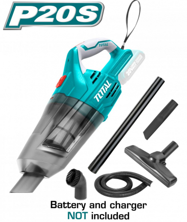 Ferma si Gradina - TOTAL - Aspirator 0.7L - 6.0KPa - Li-Ion - 20V