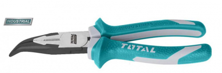 Clesti - TOTAL - Cleste cu varf ascutit si curbat - 6/ 160mm - Cr-V (INDUSTRIAL)