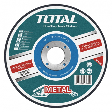 Scule si utilaje constructii - TOTAL - Disc debitare metale - 125mm