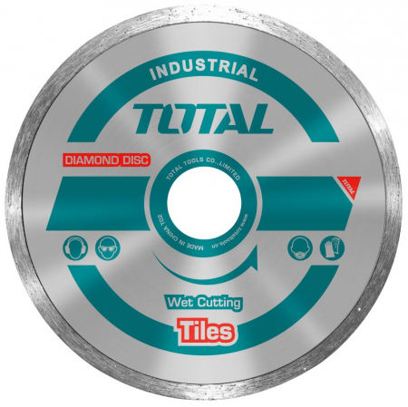 Scule si utilaje constructii - TOTAL - Disc diamantat continuu - ceramica - umed - 180mm (INDUSTRIAL)
