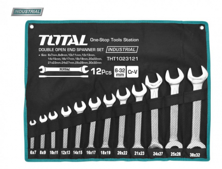 Scule auto-mecanica - TOTAL - Set 12 chei fixe - 6-32mm (INDUSTRIAL)