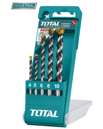 Scule si utilaje constructii - TOTAL - Set burghie pentru beton: 5 buc (INDUSTRIAL)