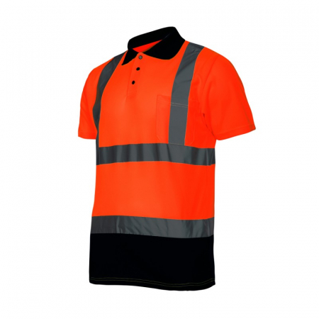 Echipamente de protectie - TRICOU REFLECTORIZANT POLO / PORTOCALIU - XL