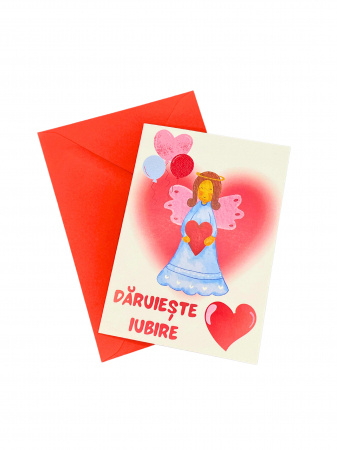 Papetărie - Felicitare "Dăruiește iubire"