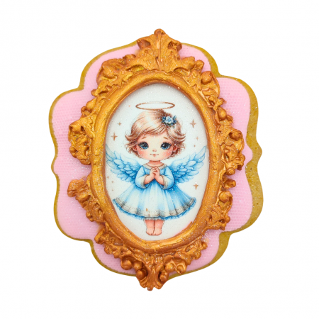 Produse lucrate manual (handmade) - Figurină de turtă dulce Îngeraș Fetiță în ramă foto