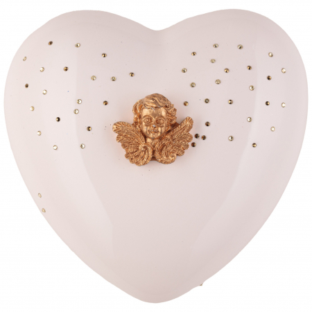 Inimă din porțelan de Limoges și cristale Swarovski, realizată manual [2]