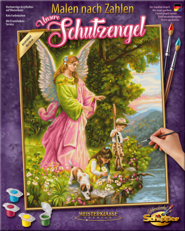 Produse pentru copii - Kit de pictură pe numere - Îngerul Păzitor