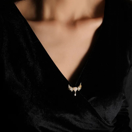 Broșă Silver Heart [7]