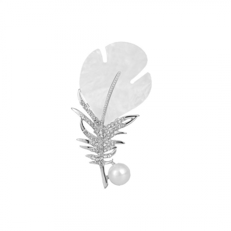 Bijuterii - Broșă Silver Pearl