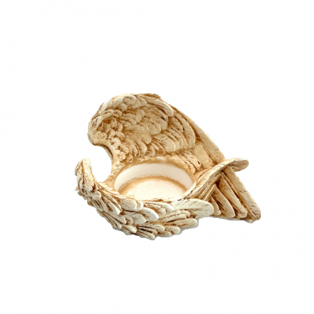 Decor angelic - Suport pentru lumânare - Aripi de Înger (lucrat manual)