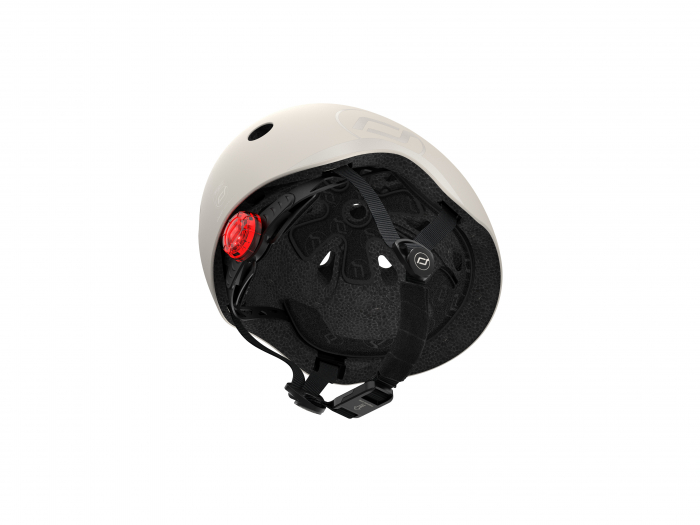 Casca de protectie pentru copii cu finisaj mat, sistem de reglare magnetic, Include lumină de siguranță LED și căptușeală moale din fleece pentru protecție suplimentară, S-M, 51-55 cm, 3 ani+,  Ash, S [8]