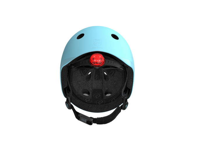 Casca de protectie pentru copii cu finisaj mat, sistem de reglare magnetic, Include lumină de siguranță LED și căptușeală moale din fleece pentru protecție suplimentară, S-M, 51-55 cm, 3 ani+, Blueber [7]
